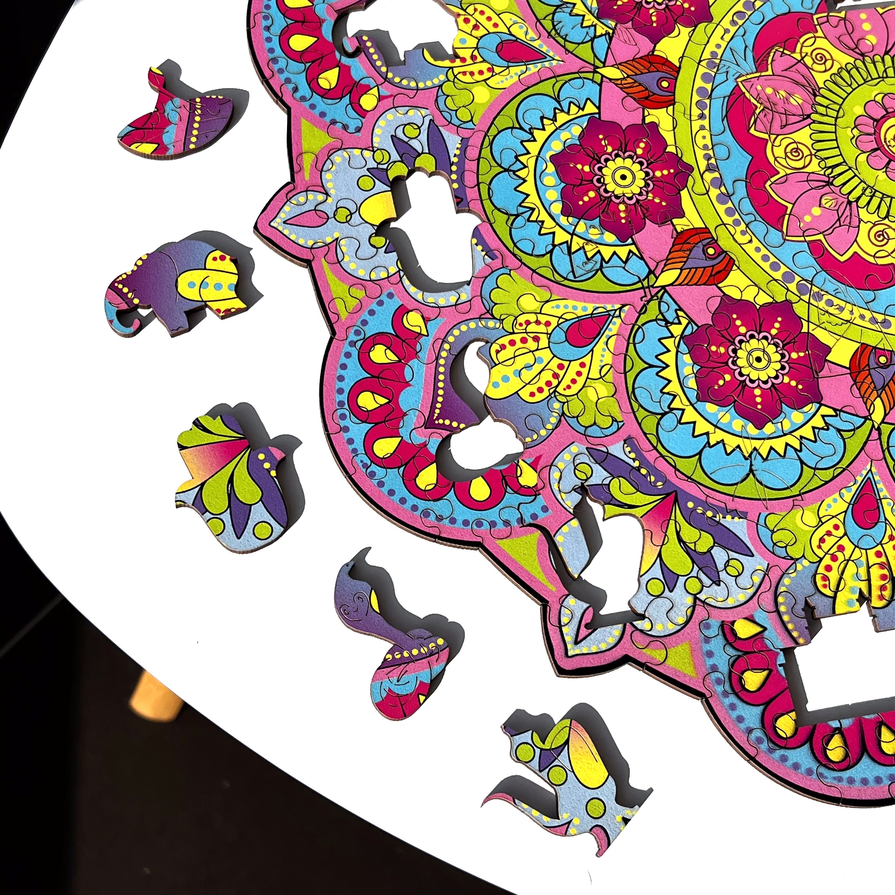 Wooden Jigsaw Puzzle Mandala - Woods Story