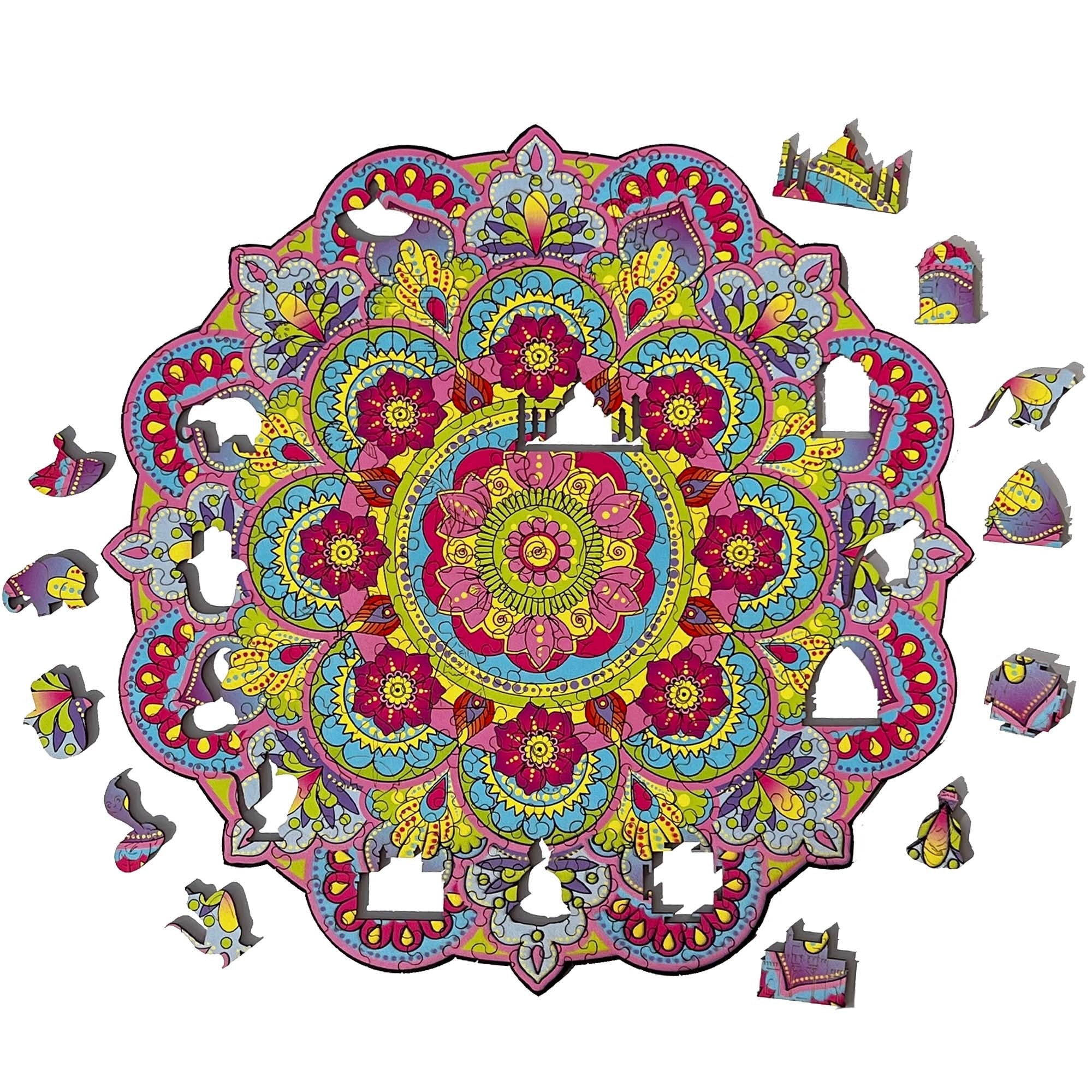 Wooden Jigsaw Puzzle Mandala - Woods Story