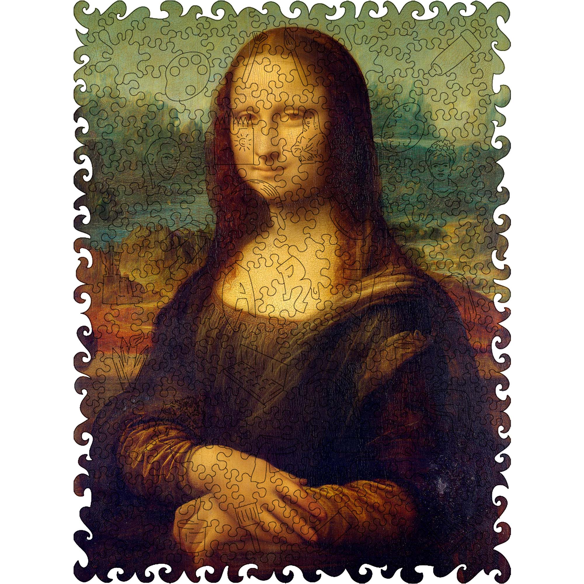 Wooden Jigsaw Puzzle Mona Lisa (Leonardo da Vinci) - Woods Story