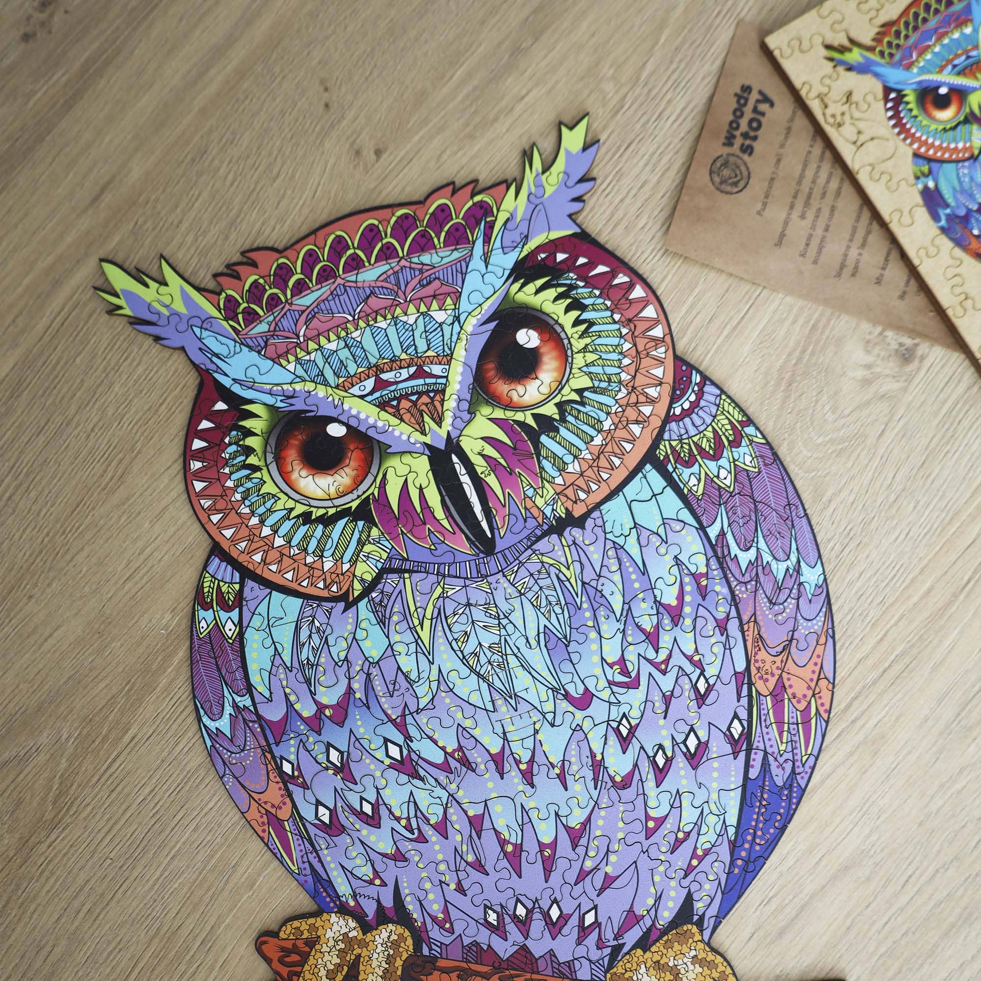 Wooden Jigsaw Puzzle Owl - Woods Story