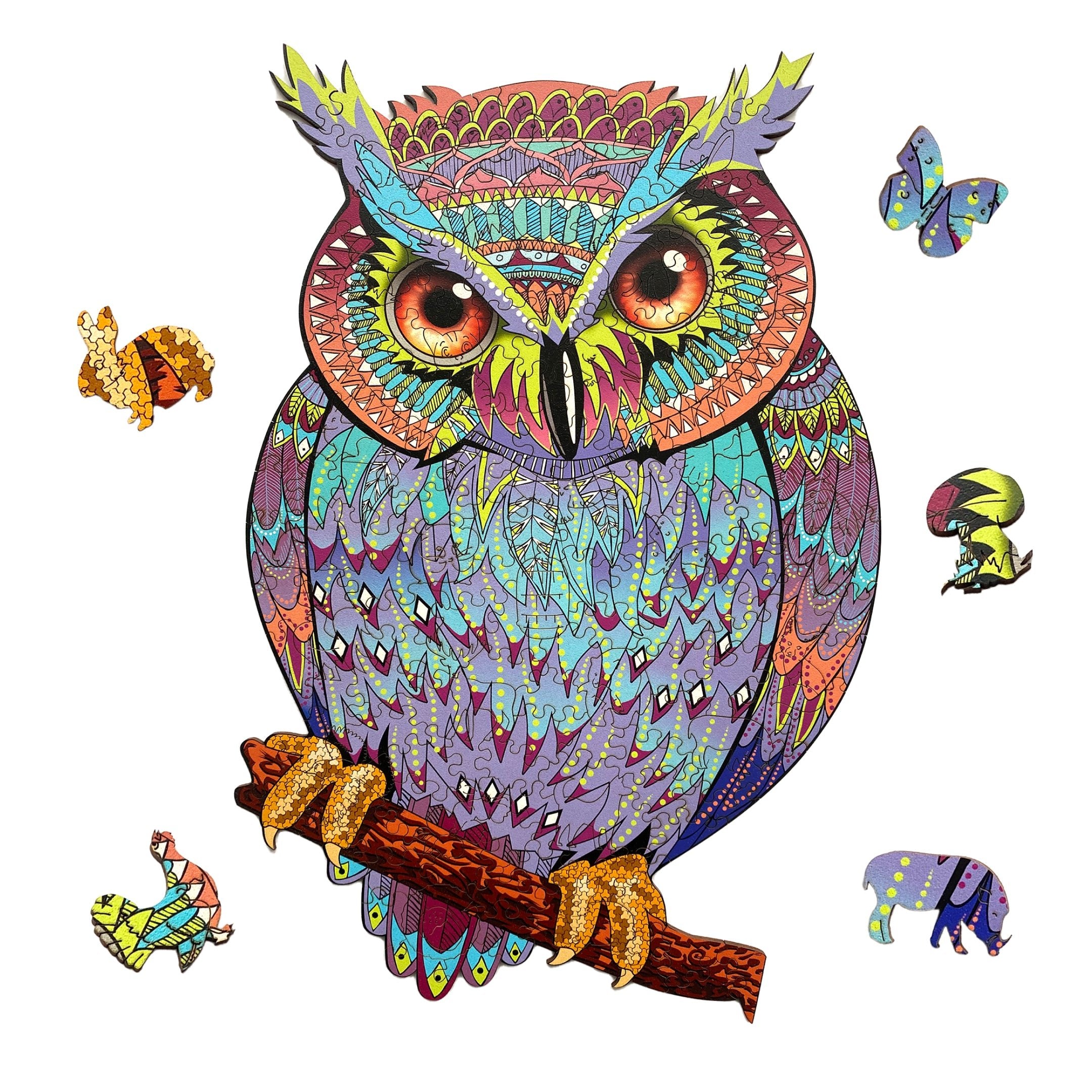 Wooden Jigsaw Puzzle Owl - Woods Story