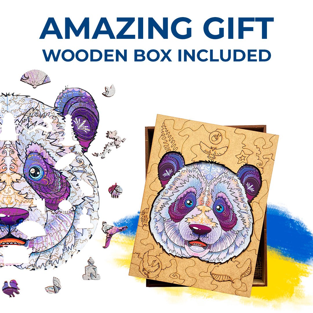 Wooden Jigsaw Puzzle Panda - Woods Story