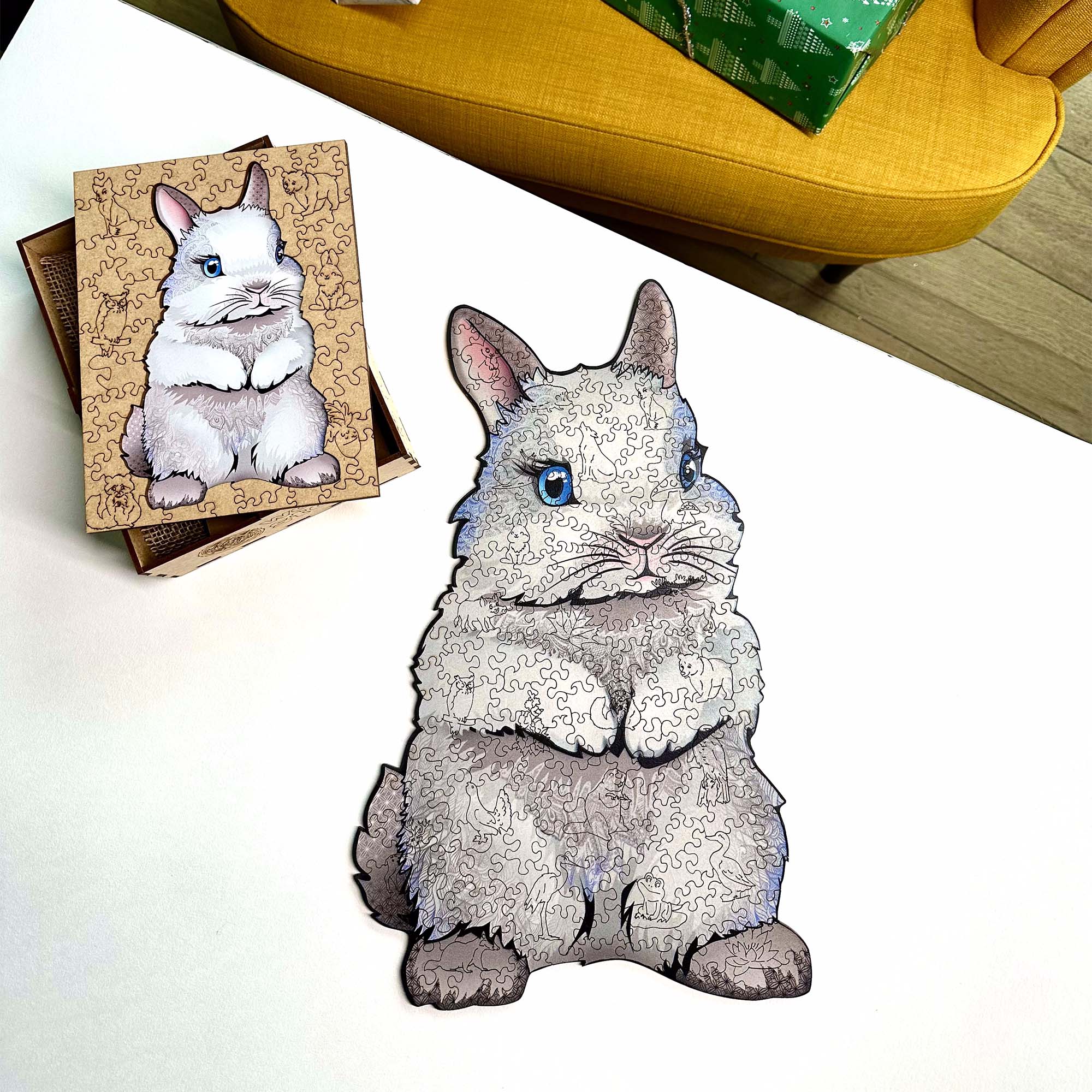 Wooden Jigsaw Puzzle Rabbit - Woods Story