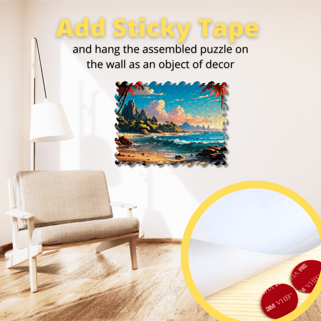 Wooden Jigsaw Puzzle Sea landscape - Woods Story
