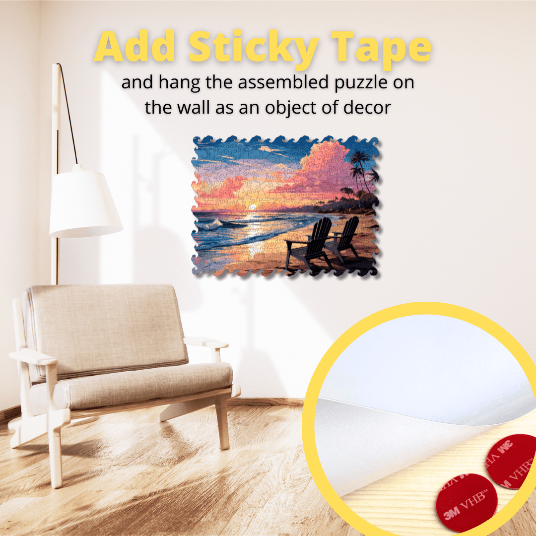 Wooden Jigsaw Puzzle Summer beach - Woods Story