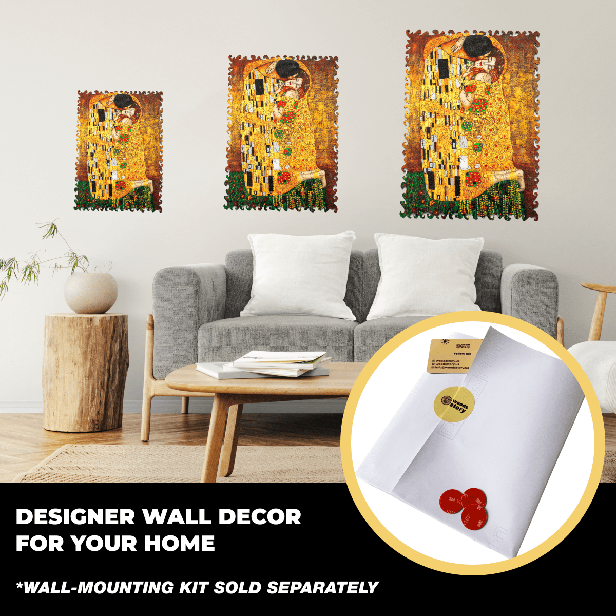 Wooden Jigsaw Puzzle The Kiss (Gustav Klimt) - Woods Story