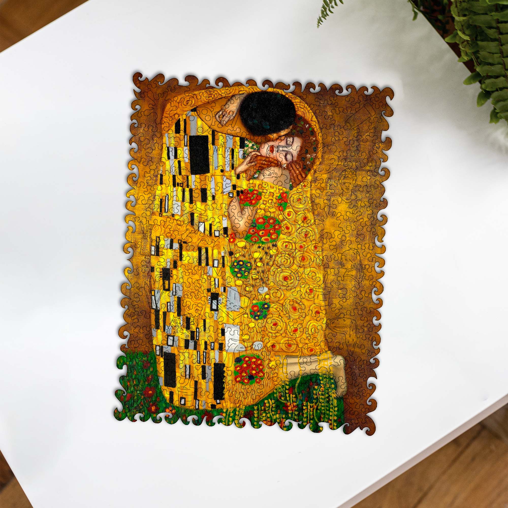 Wooden Jigsaw Puzzle The Kiss (Gustav Klimt) - Woods Story