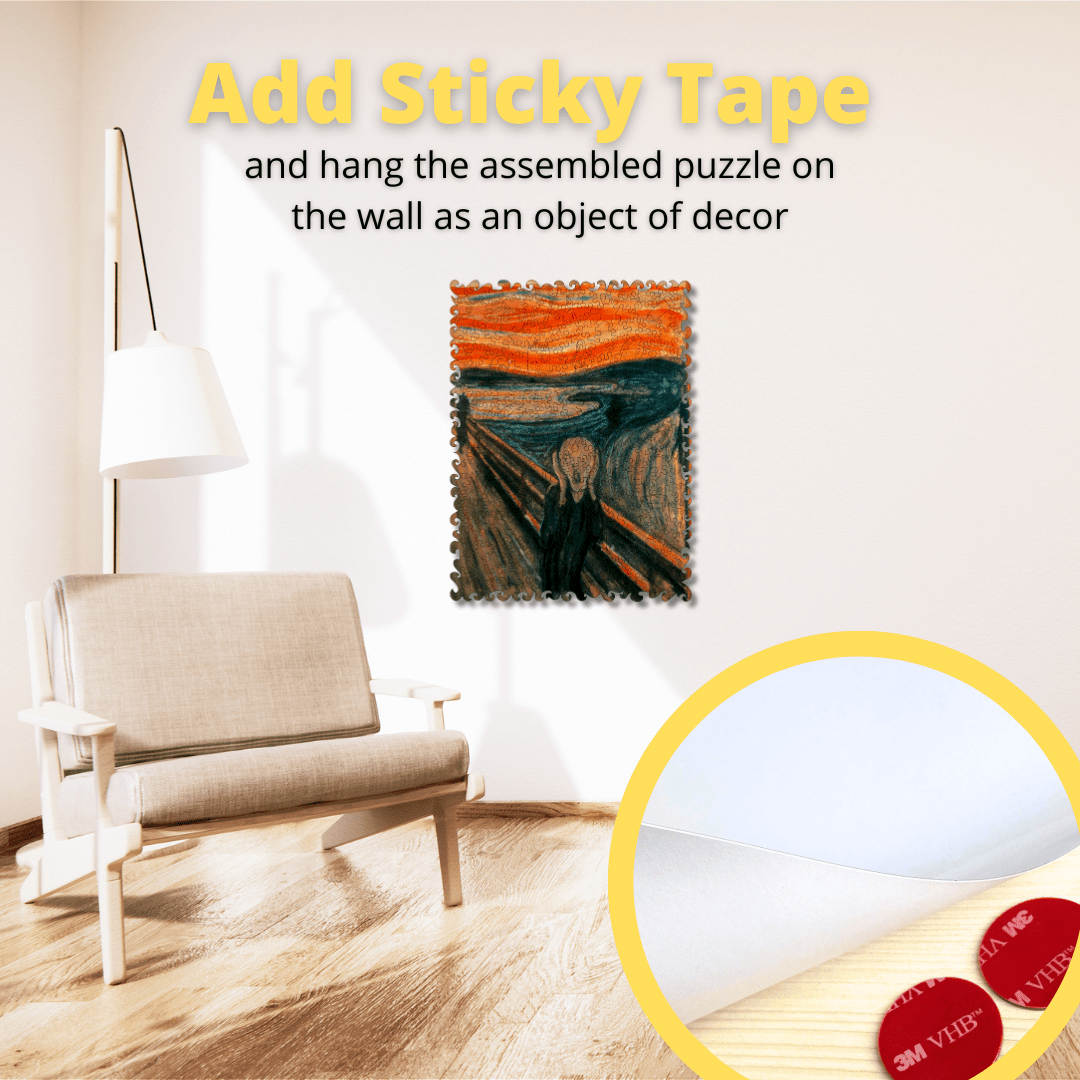 Wooden Jigsaw Puzzle The Scream (Edvard Munch) - Woods Story