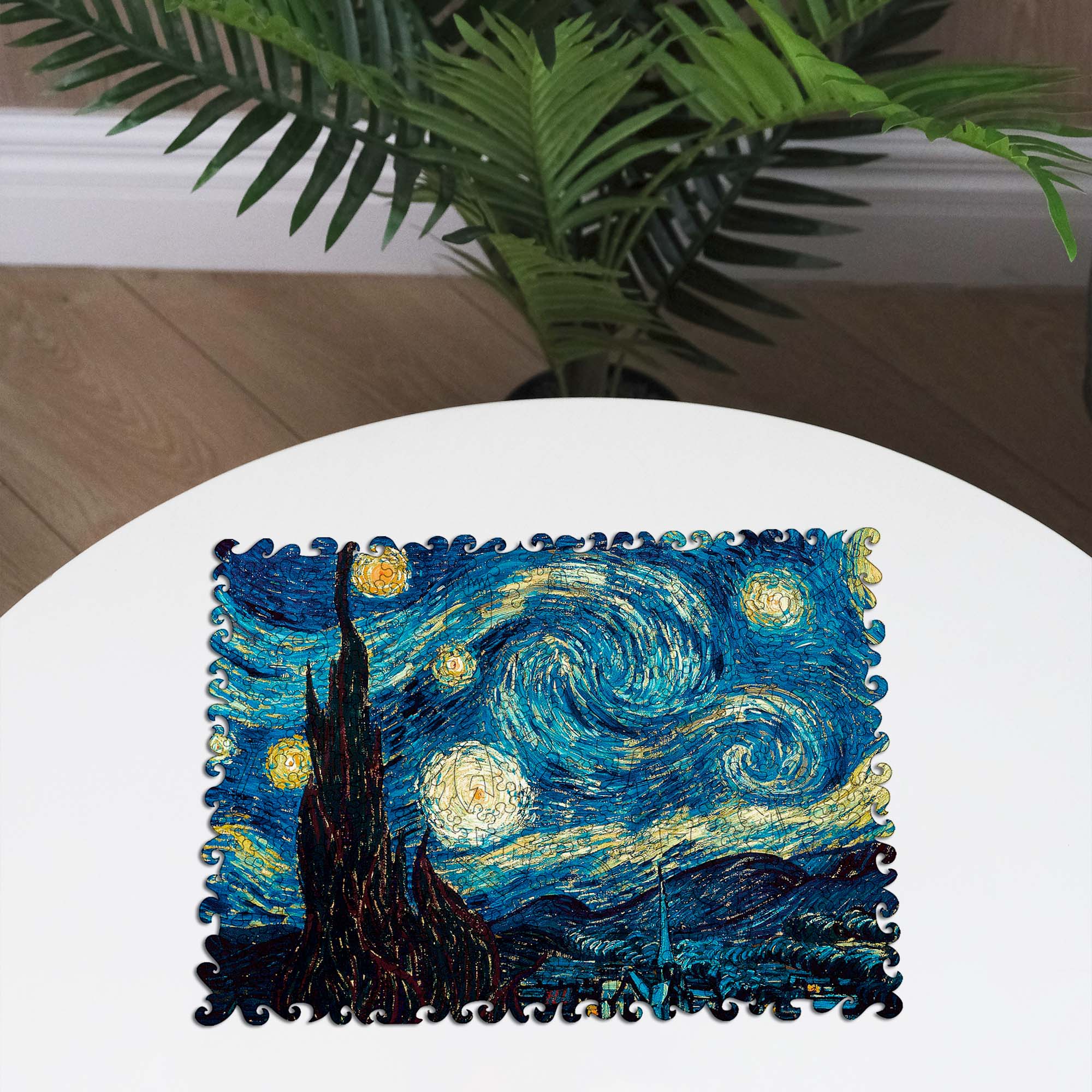 Wooden Jigsaw Puzzle The Starry Night (Vincent van Gogh) - Woods Story