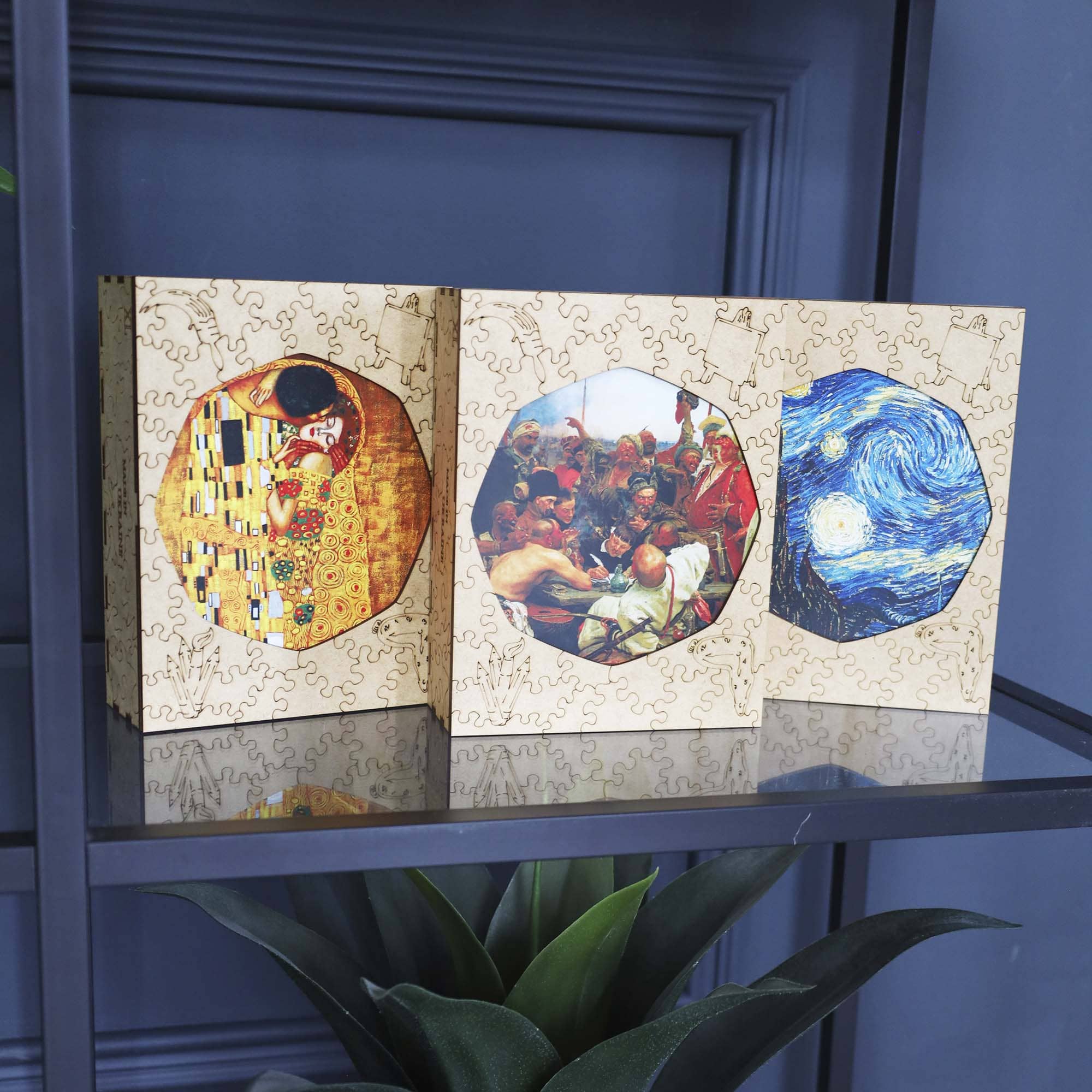 Wooden Jigsaw Puzzle The Starry Night (Vincent van Gogh) - Woods Story