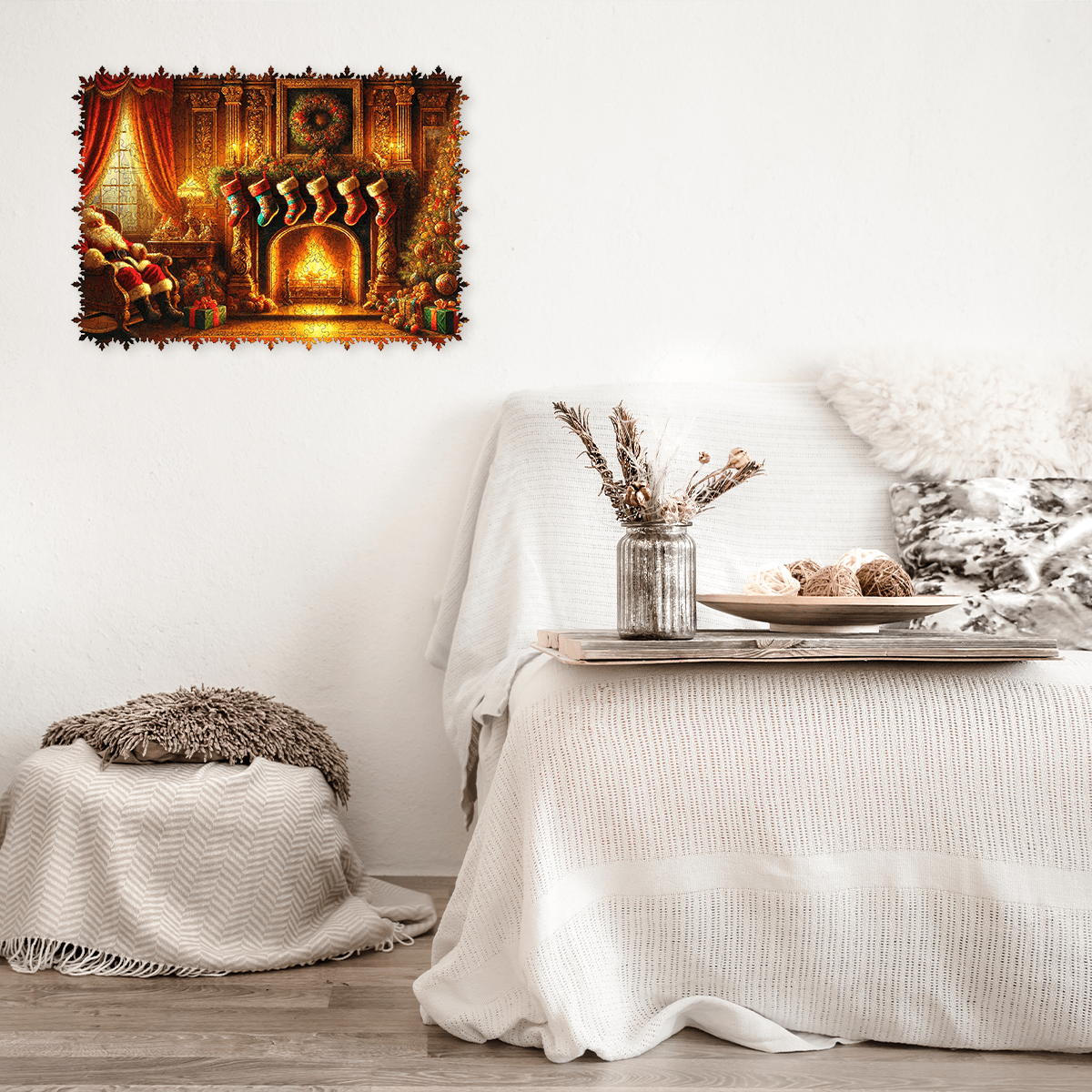 Wooden Jigsaw Puzzle The Warmth of Christmas - Woods Story