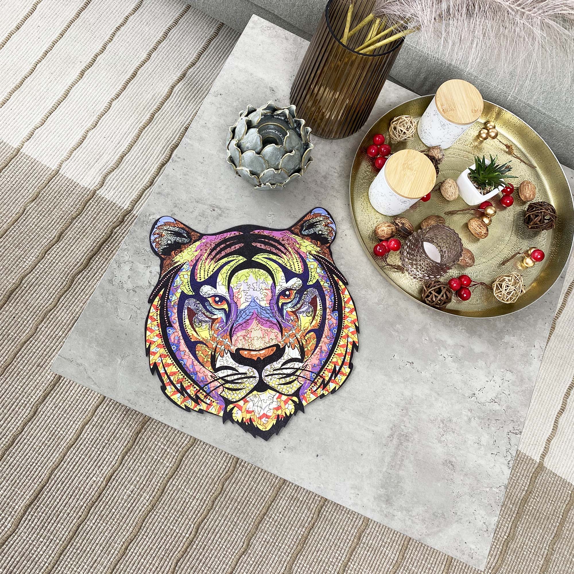 Wooden Jigsaw Puzzle Tiger - Woods Story