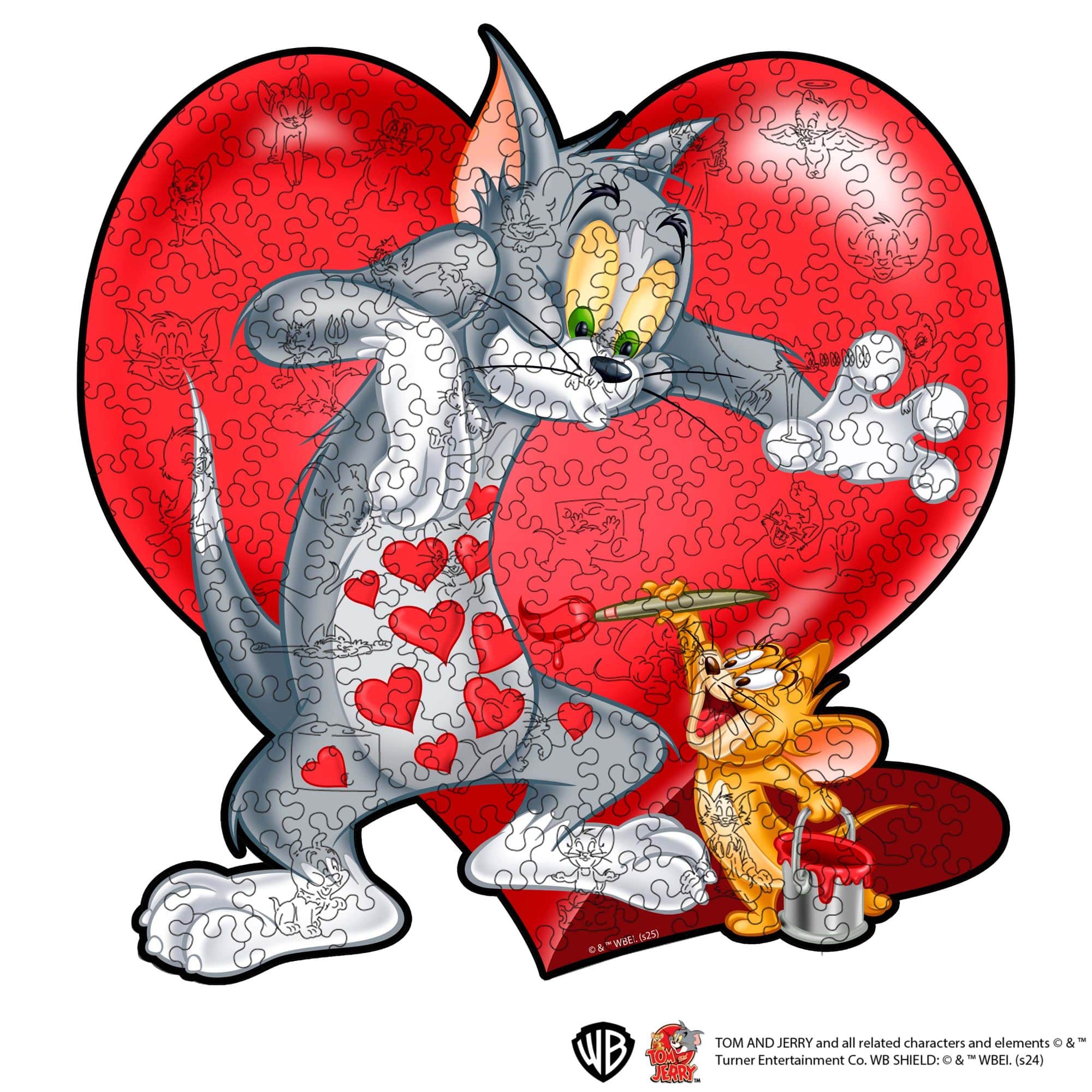Wooden jigsaw puzzle Tom & Jerry™ – In Love - Woods Story