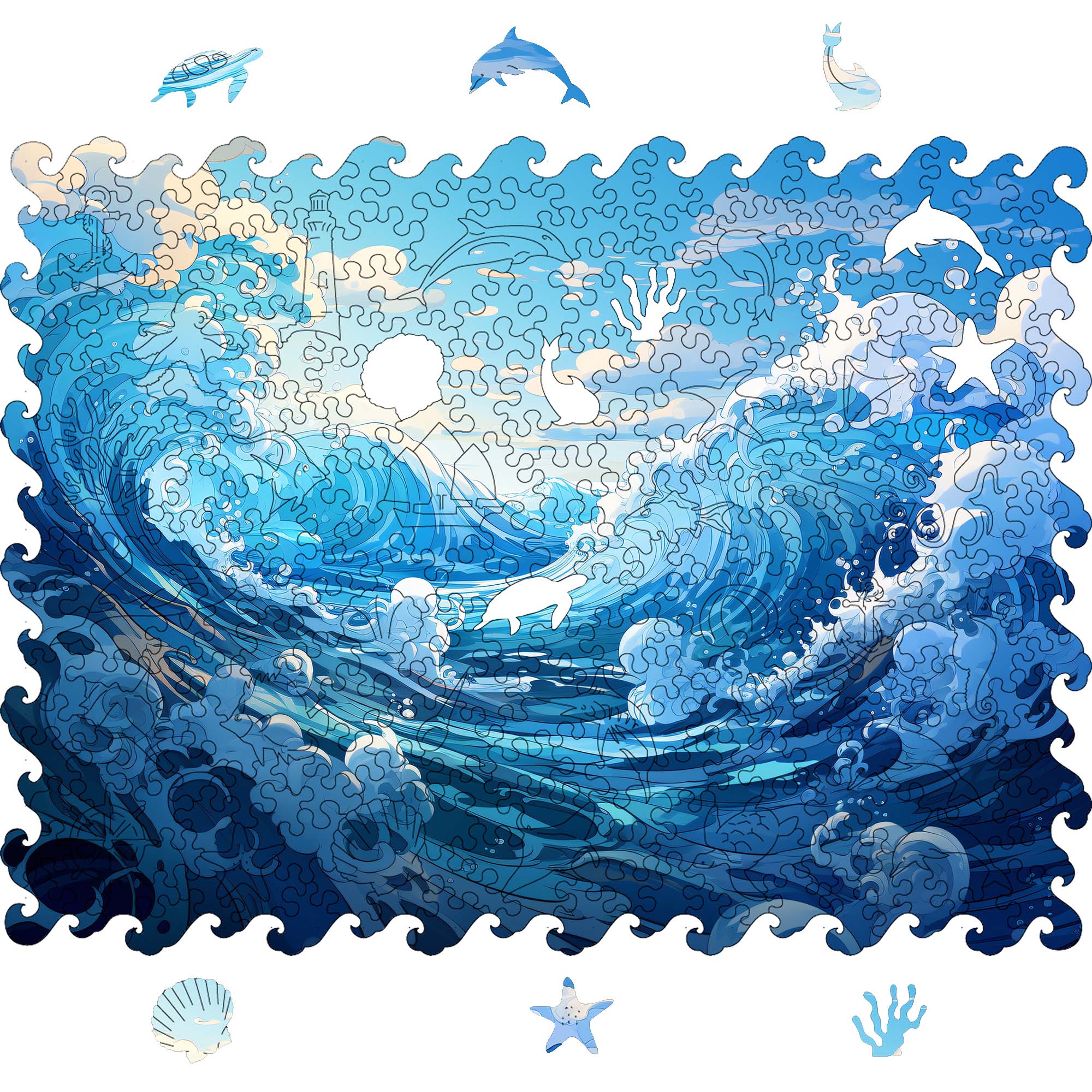 Wooden Jigsaw Puzzle Water - Woods Story