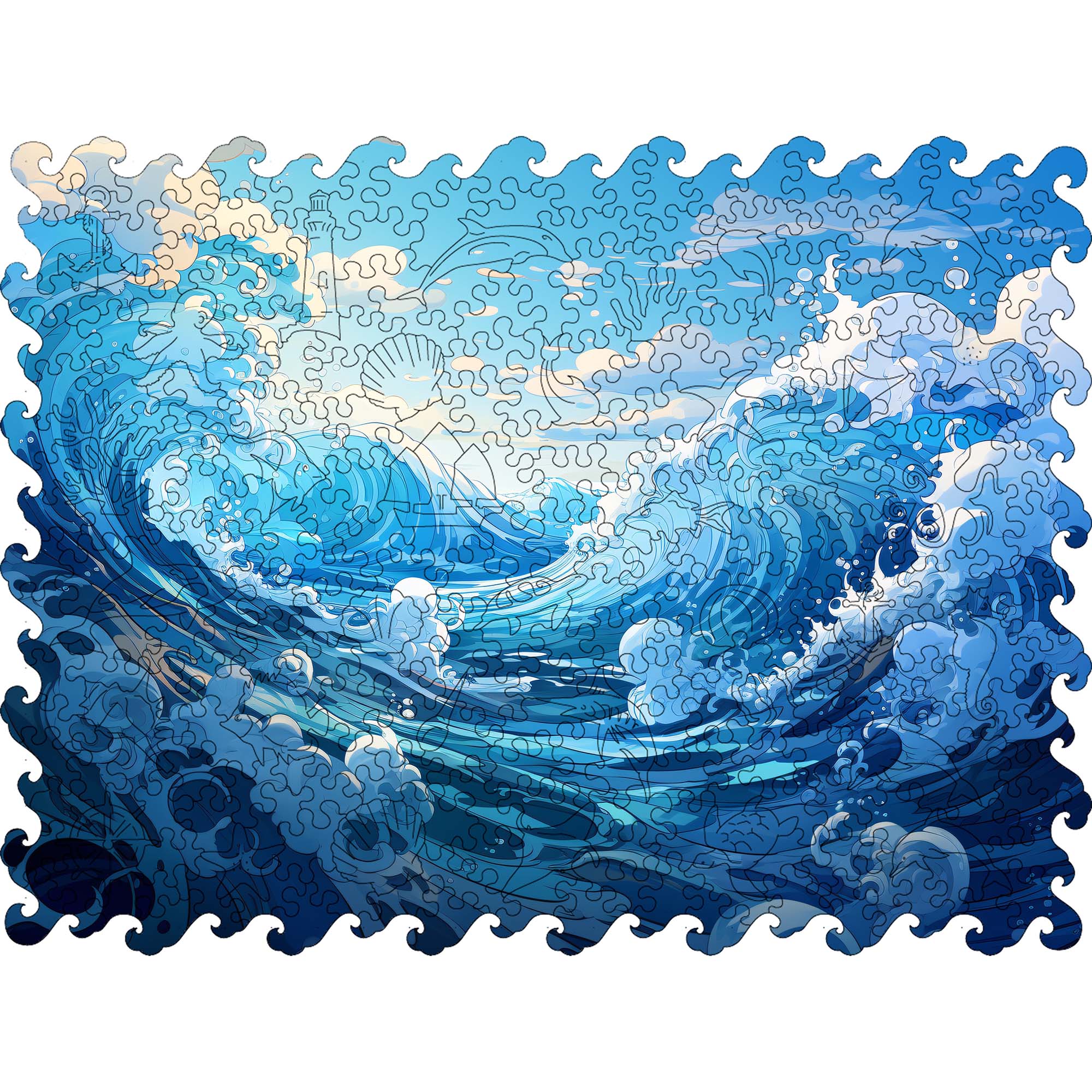 Wooden Jigsaw Puzzle Water - Woods Story