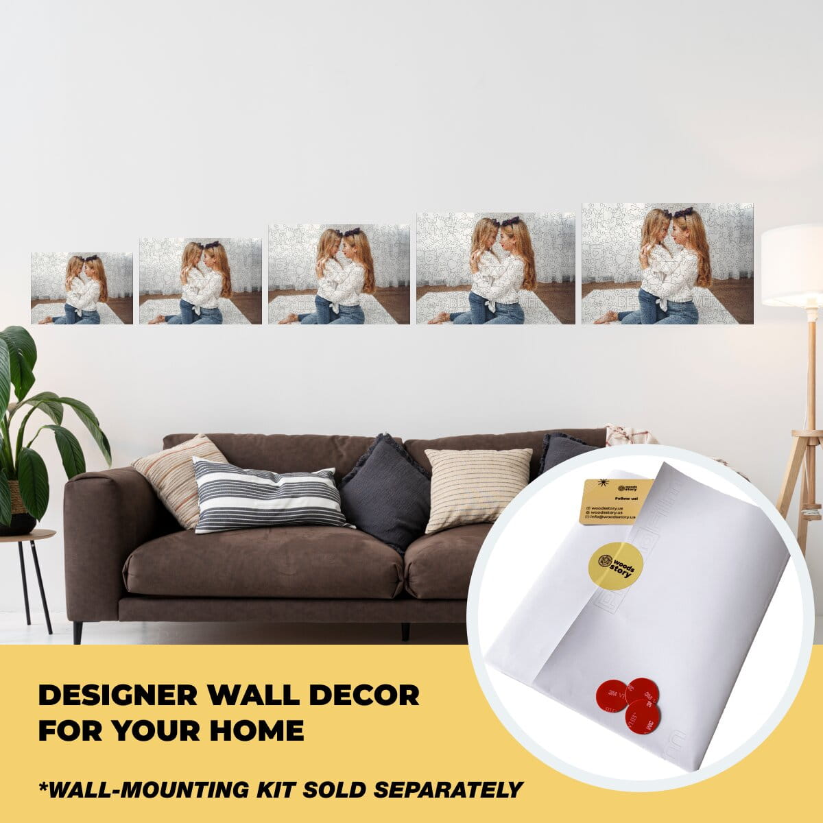 Wooden Mother's Day Photo Puzzle - Horizontal - Woods Story
