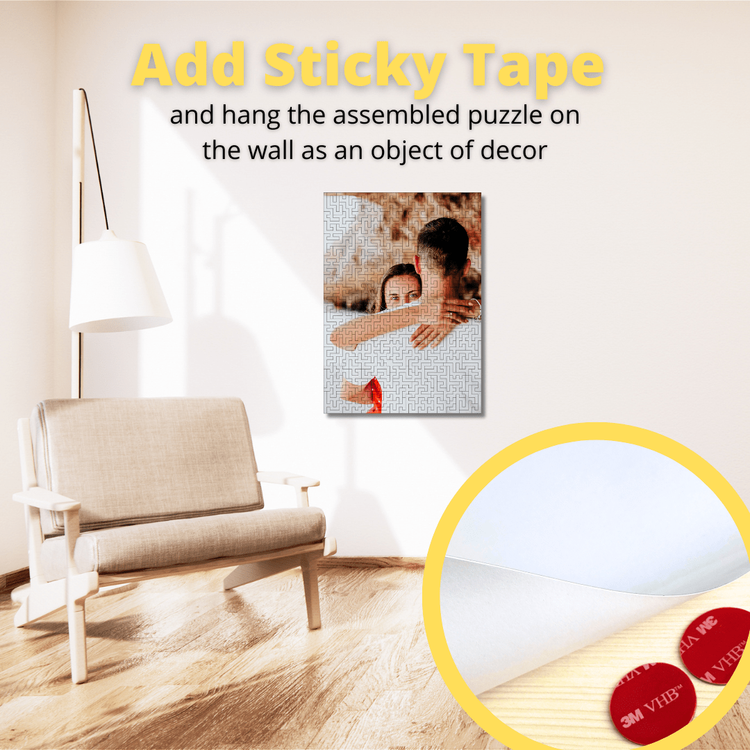 Wooden Personalized Photo Puzzle - Labyrinth - Woods Story