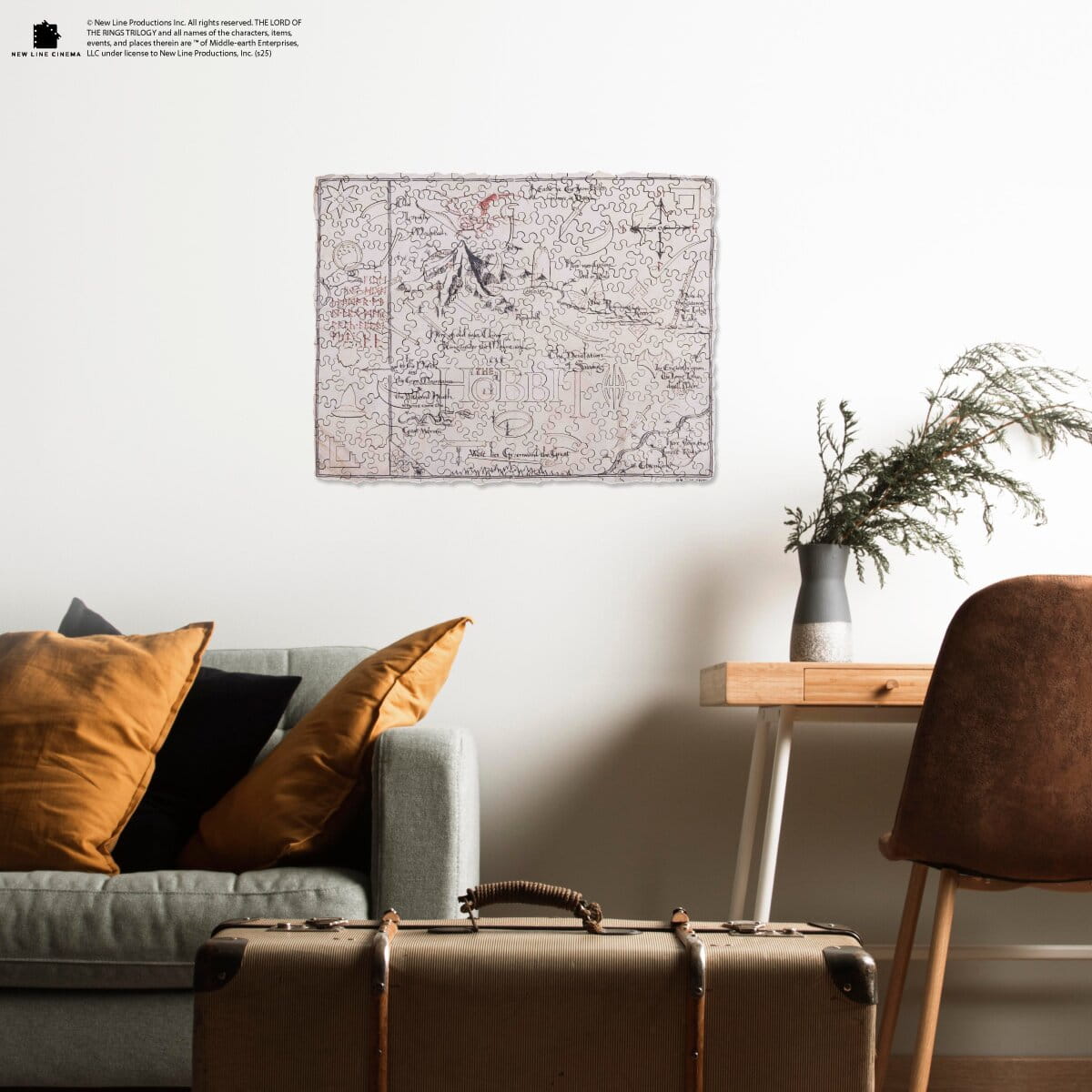 Wooden Shaped Puzzle The Hobbit™ - Map to the Lonely Mountain - Woods Story