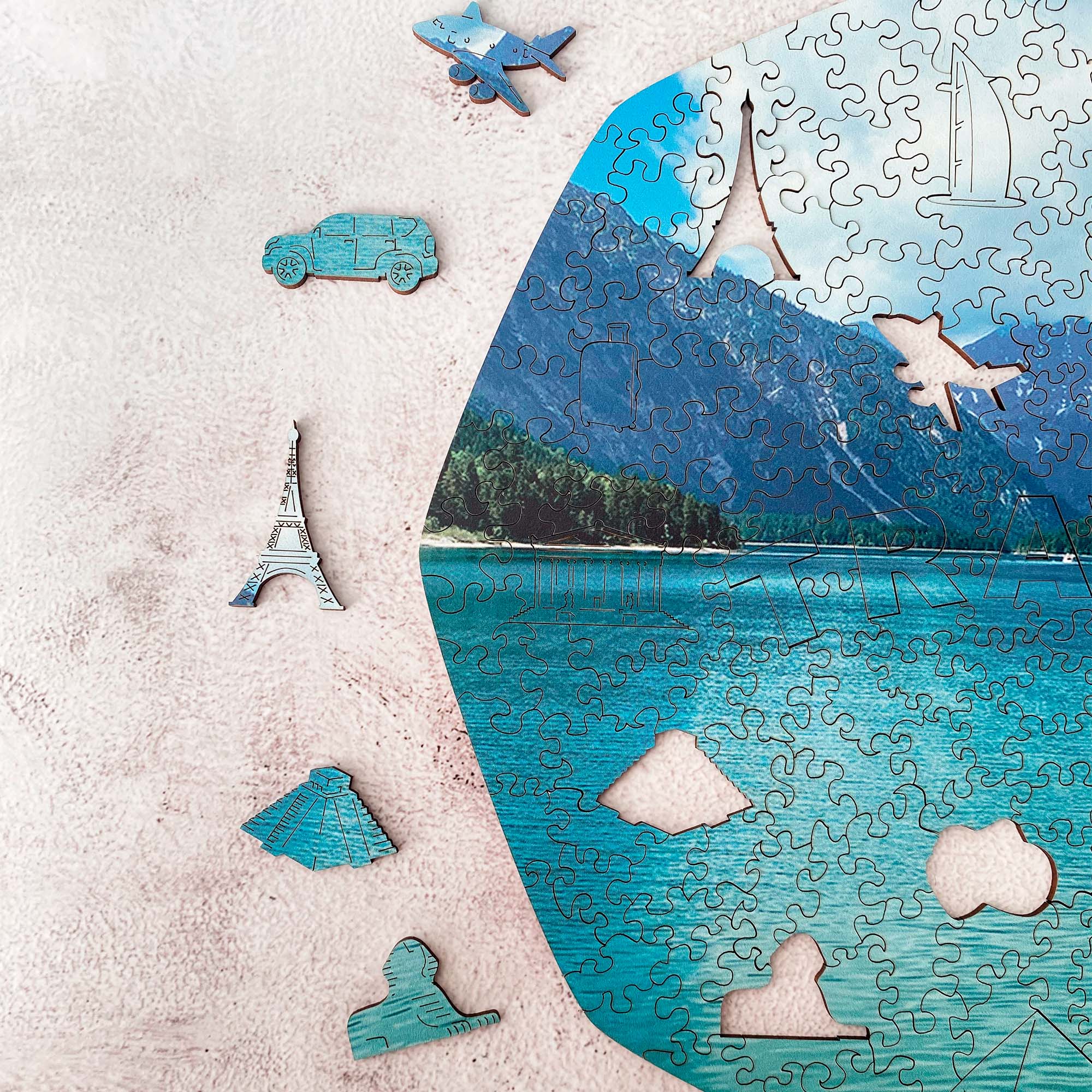 Custom Wooden Jigsaw Puzzle Photo Puzzle - Travel