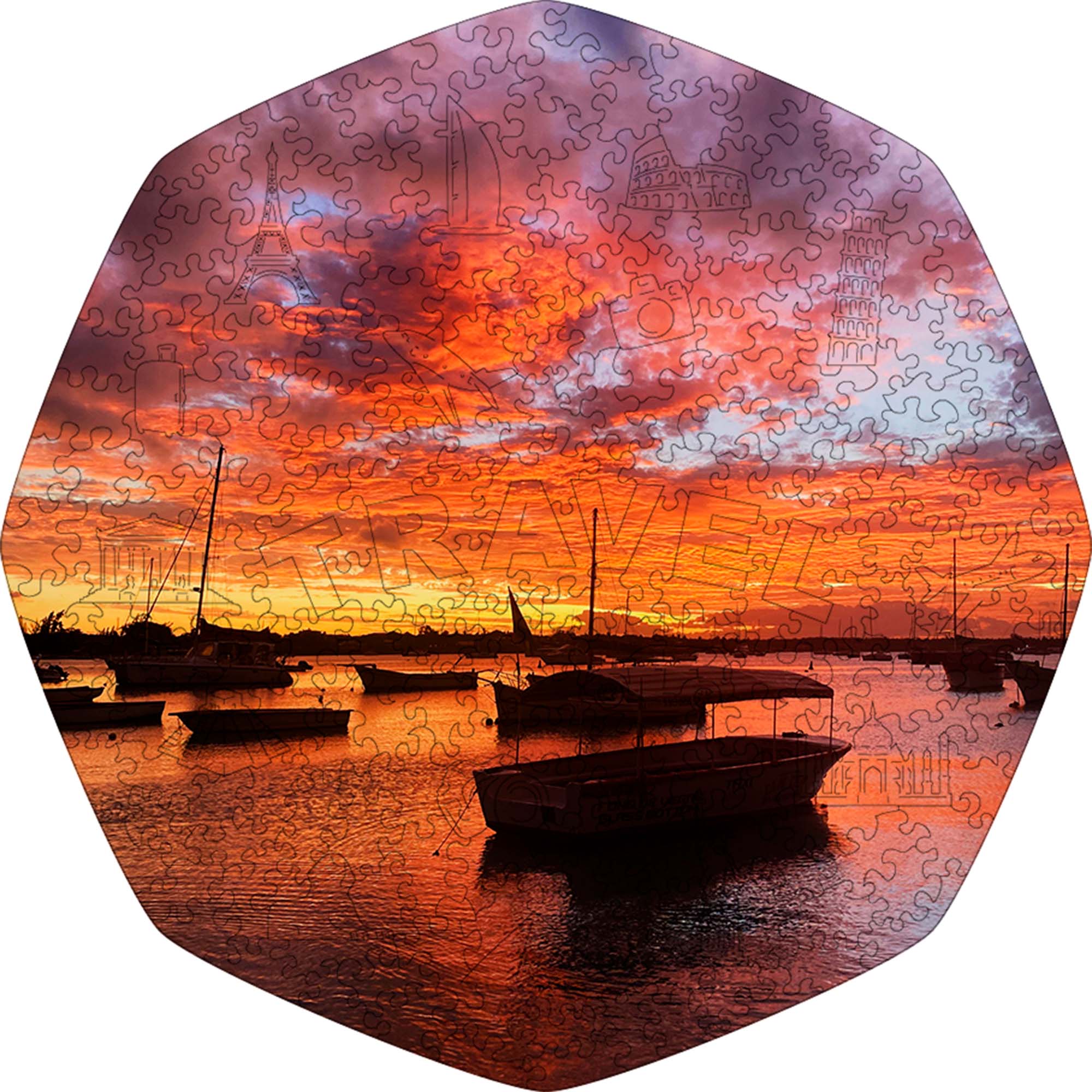 Custom Wooden Jigsaw Puzzle Photo Puzzle - Travel