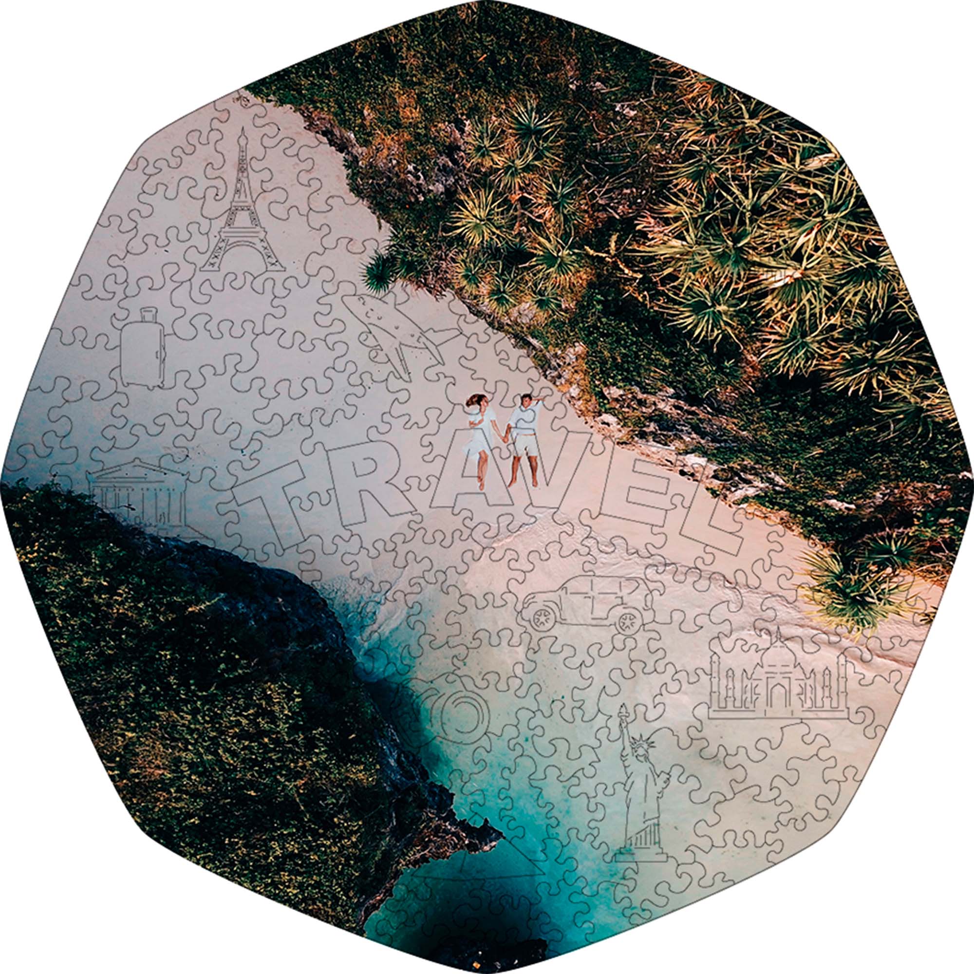 Custom Wooden Jigsaw Puzzle Photo Puzzle - Travel