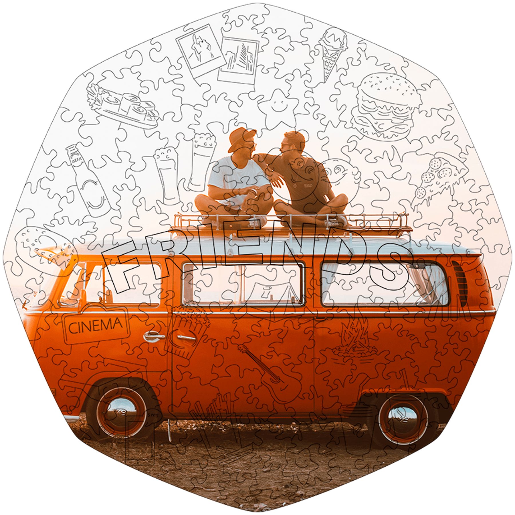 Custom Wooden Puzzle - Friends - Woods Story