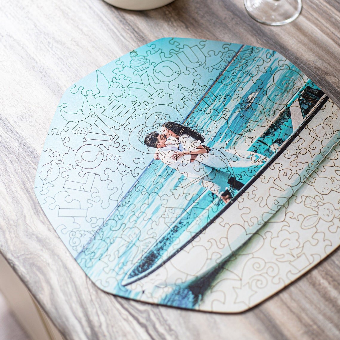 Custom Wooden Puzzle - Love - Woods Story
