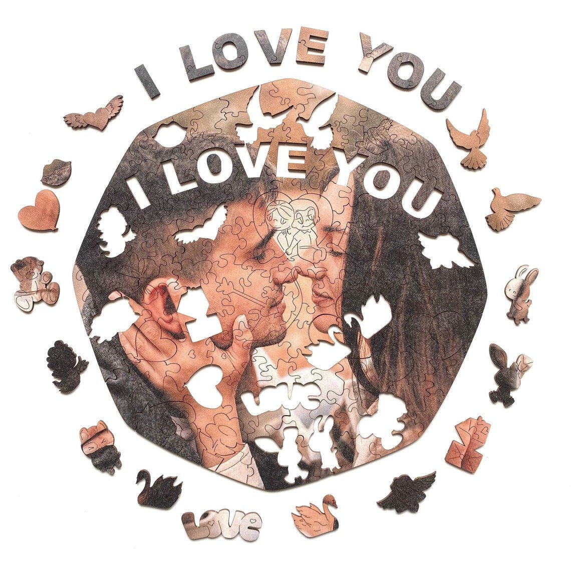 Custom Wooden Puzzle - Love - Woods Story