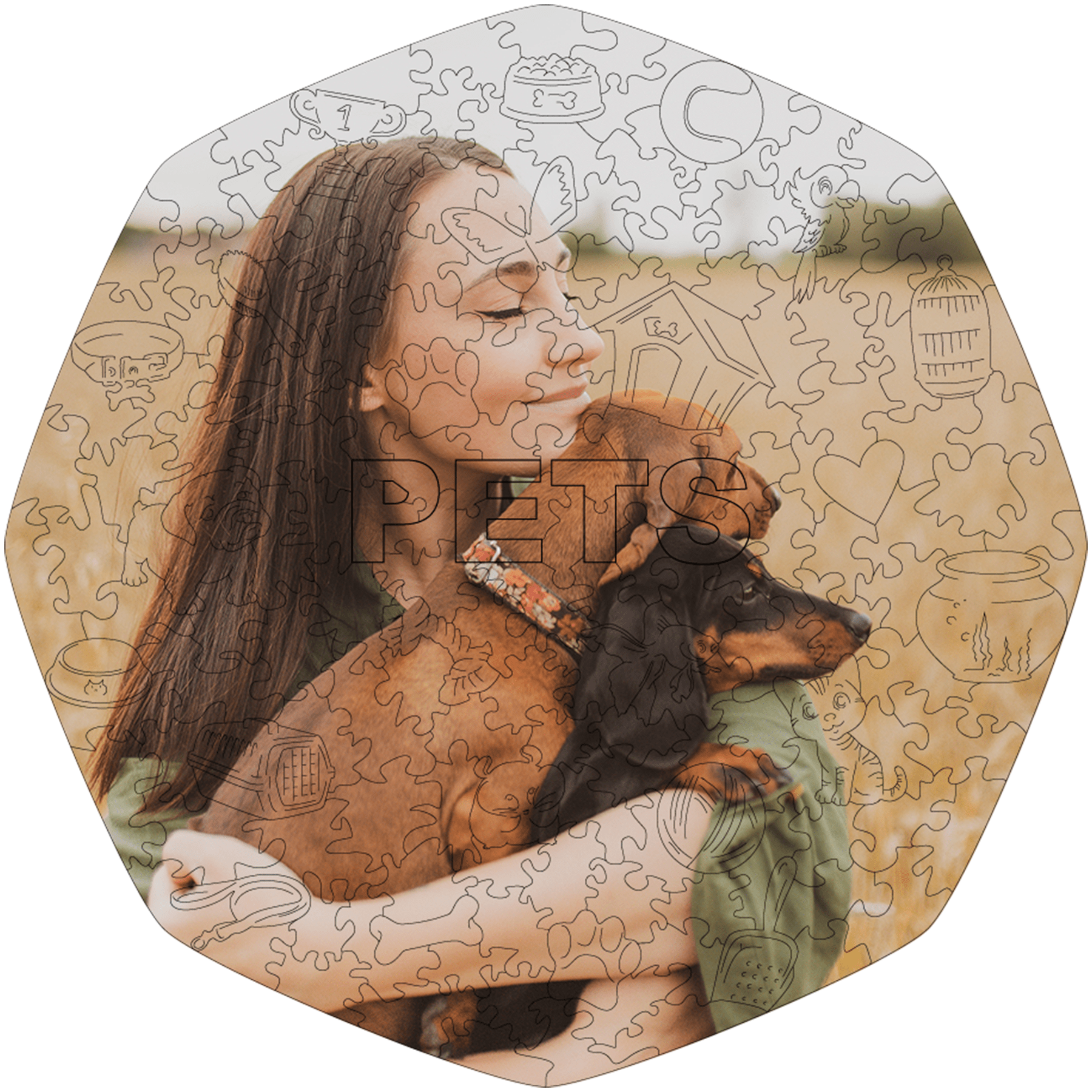 Custom Wooden Puzzle - Pets - Woods Story