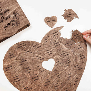 Wooden Heart Puzzles Why I Love You