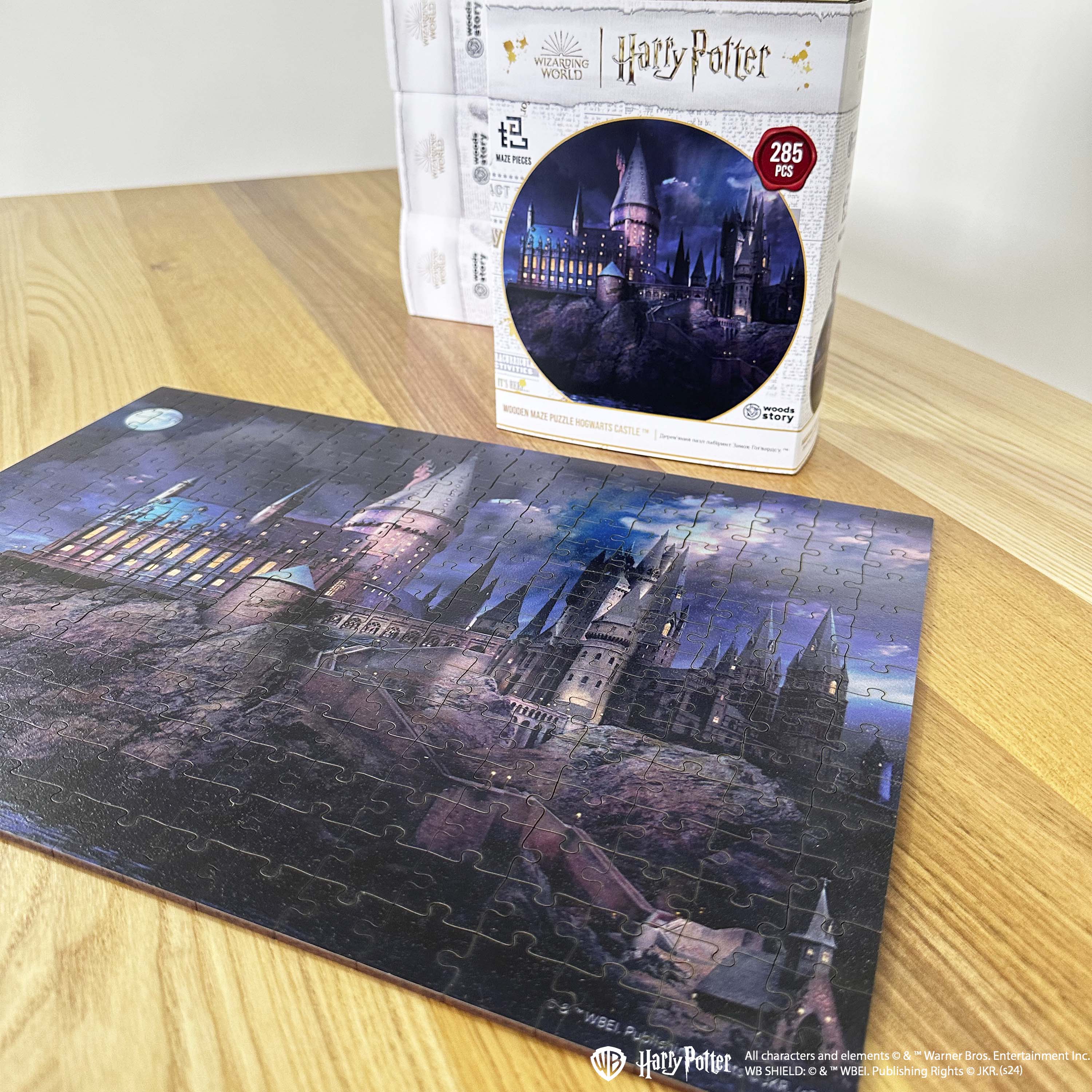 Wooden jigsaw classic puzzle Harry Potter Hogwarts Castle™ Night