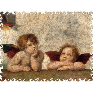 Wooden Jigsaw Puzzle Two Angels (Raphael Santi)