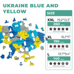 Wooden Jigsaw Puzzle Map Of Ukraine Blue and yellow