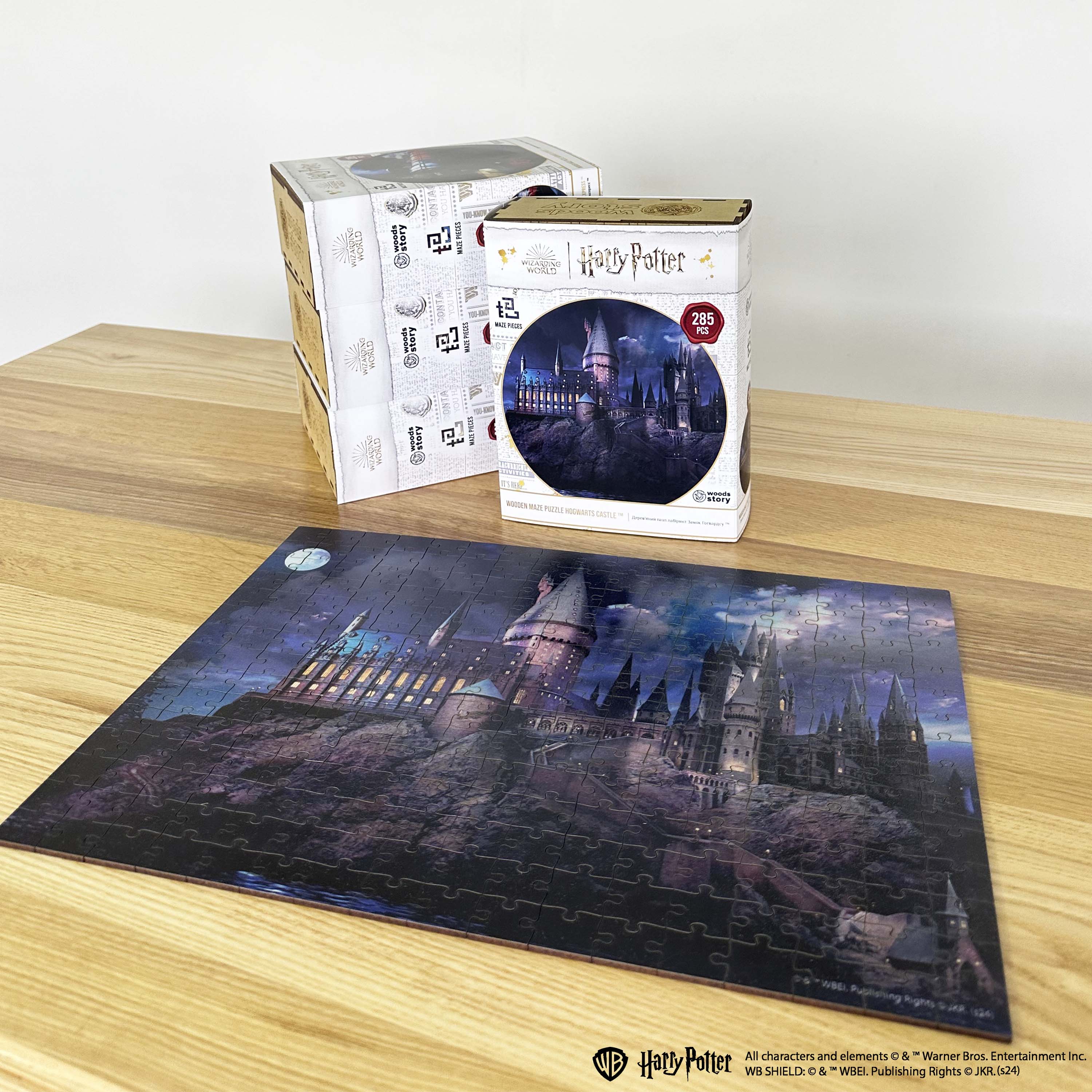 Wooden jigsaw classic puzzle Harry Potter Hogwarts Castle™ Night