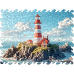 Wooden Jigsaw Puzzle Sea Lighthouse