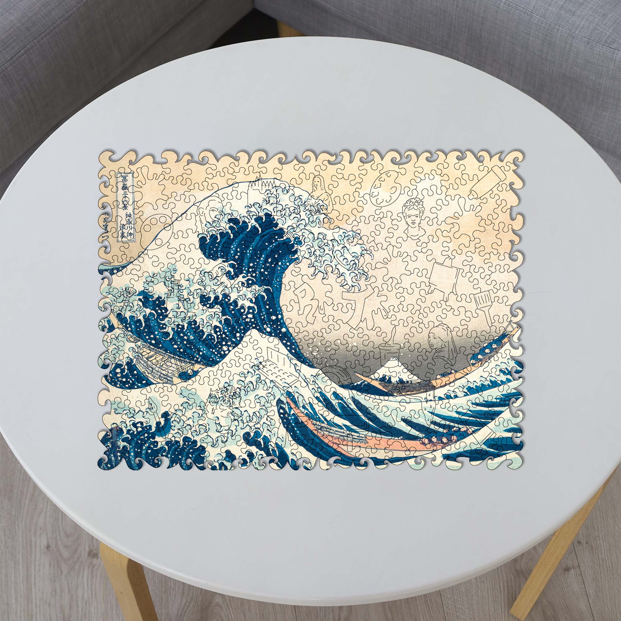 Wooden Jigsaw Puzzle The Great Wave Off Kanagawa (Hokusai)