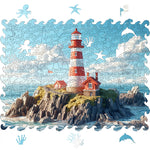 Wooden Jigsaw Puzzle Sea Lighthouse