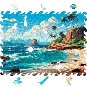 Wooden Jigsaw Puzzle Ocean view