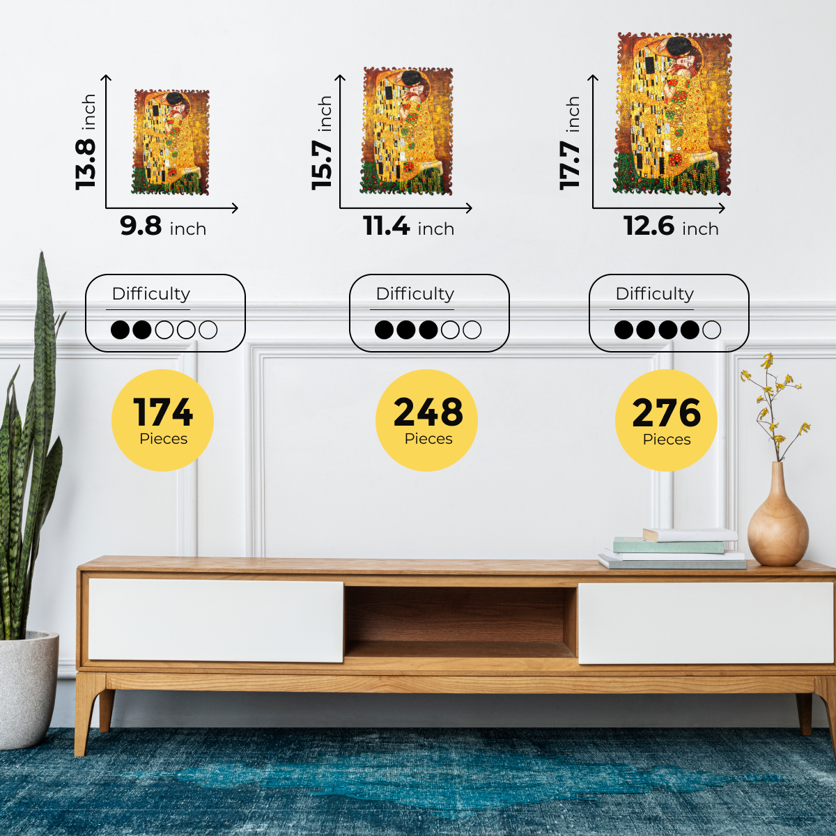 Wooden Jigsaw Puzzle The Kiss (Gustav Klimt)