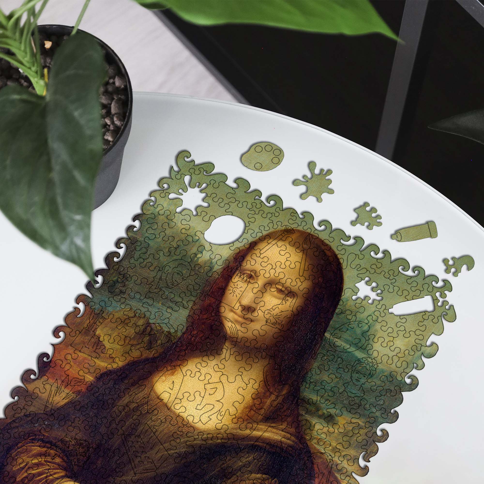 Wooden Jigsaw Puzzle Mona Lisa (Leonardo da Vinci)