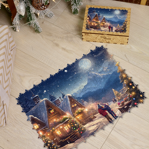 Wooden Jigsaw Puzzle Winter Night