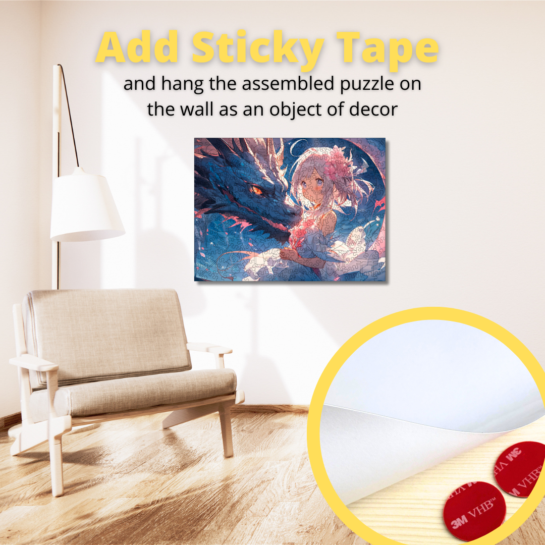 Wooden Jigsaw Puzzle Anime Dragon Princess