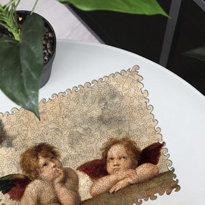 Wooden Jigsaw Puzzle Two Angels (Raphael Santi)