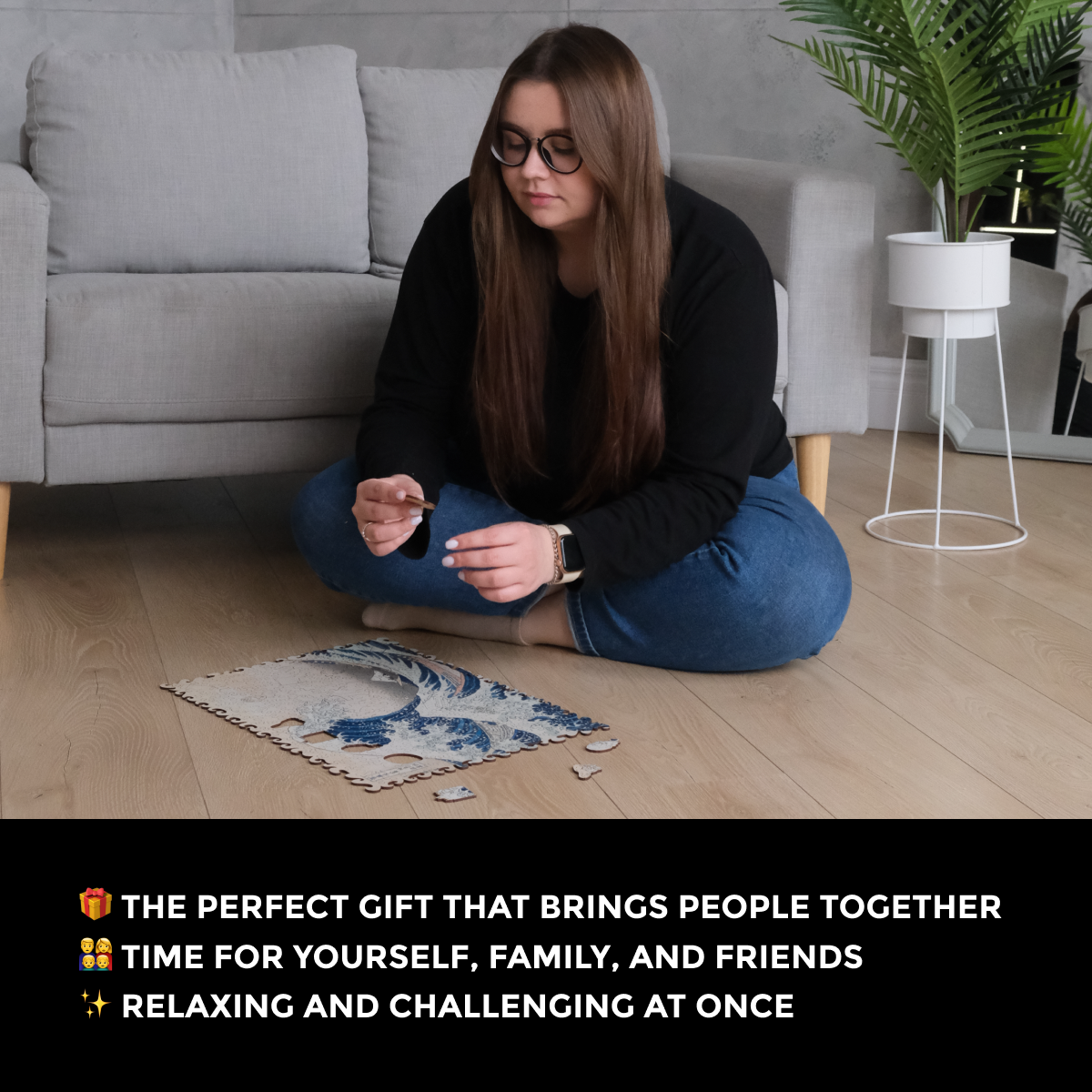 Wooden Jigsaw Puzzle The Great Wave Off Kanagawa (Hokusai)