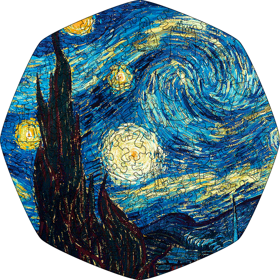 Wooden Jigsaw Puzzle The Starry Night (Vincent van Gogh)