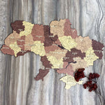 Wooden Jigsaw Puzzle Map Of Ukraine Brown