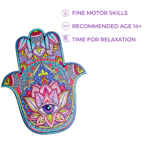 Wooden Jigsaw Puzzle Hamsa