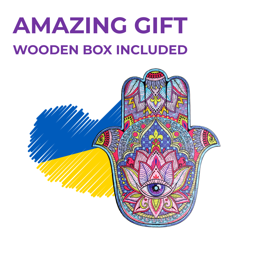 Wooden Jigsaw Puzzle Hamsa