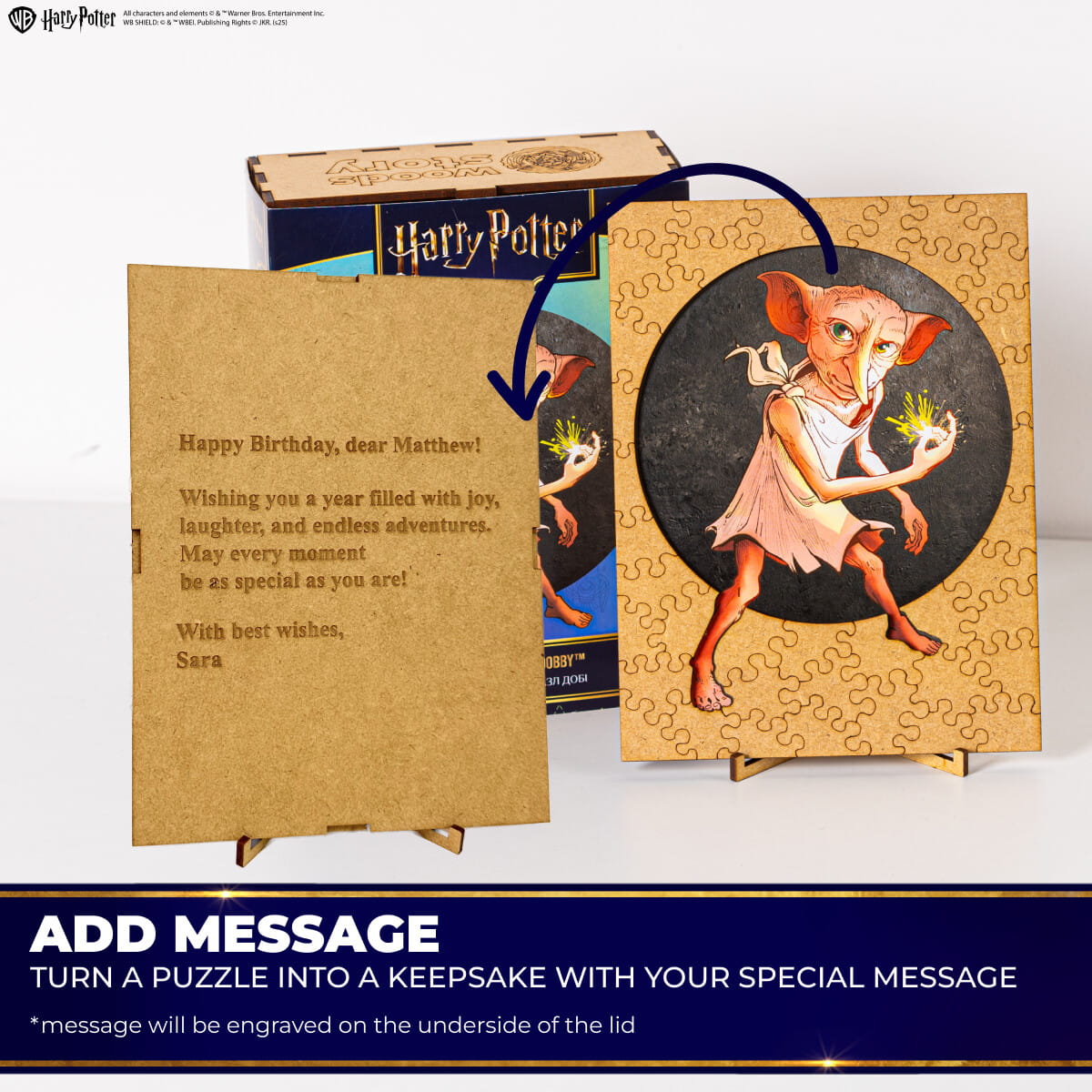 Wooden jigsaw puzzle Harry Potter Dobby™ • Woods Story
