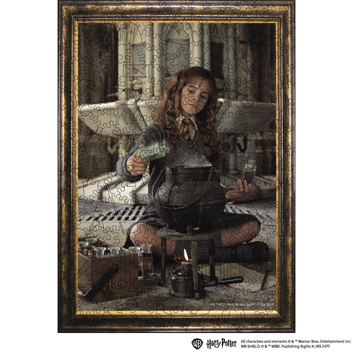 Jigsaw puzzle with a character from 'Harry Potter' in a detailed frame
